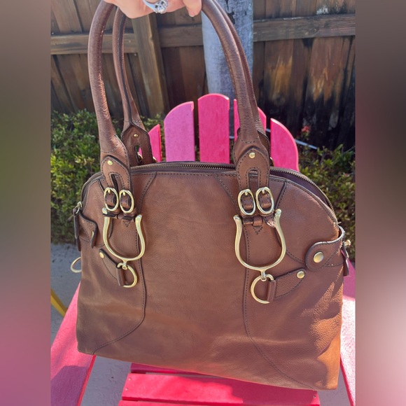 Juicy Couture Y2K Equestrian Large Leather Bowler Handbag - Picture 8 of 17